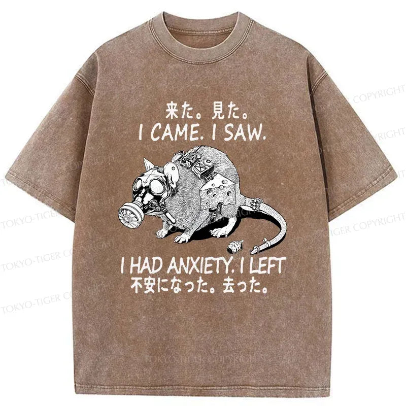 kyoto lion anxious mouse washed t-shirt