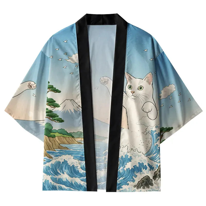 Unisex Japanese Cat Cardigan Gift for Her