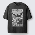 Kyoto-Lion Dove Of Peace Vintage Stamp Washed T-Shirt