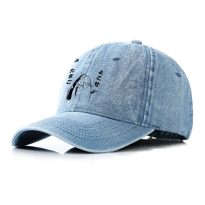 Retro Japanese Fish Cap for Summer Vacation