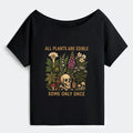 Japanese Joke Off Shoulder T-Shirt for Women