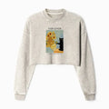 Japanese Black Cat Crop Sweatshirt for Women