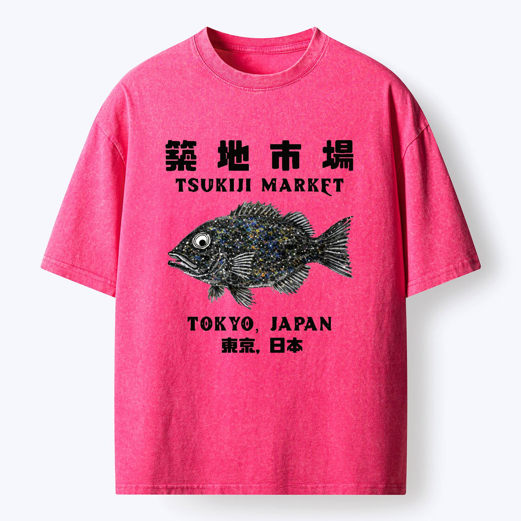 Tokyo Market Vintage Style T-Shirt