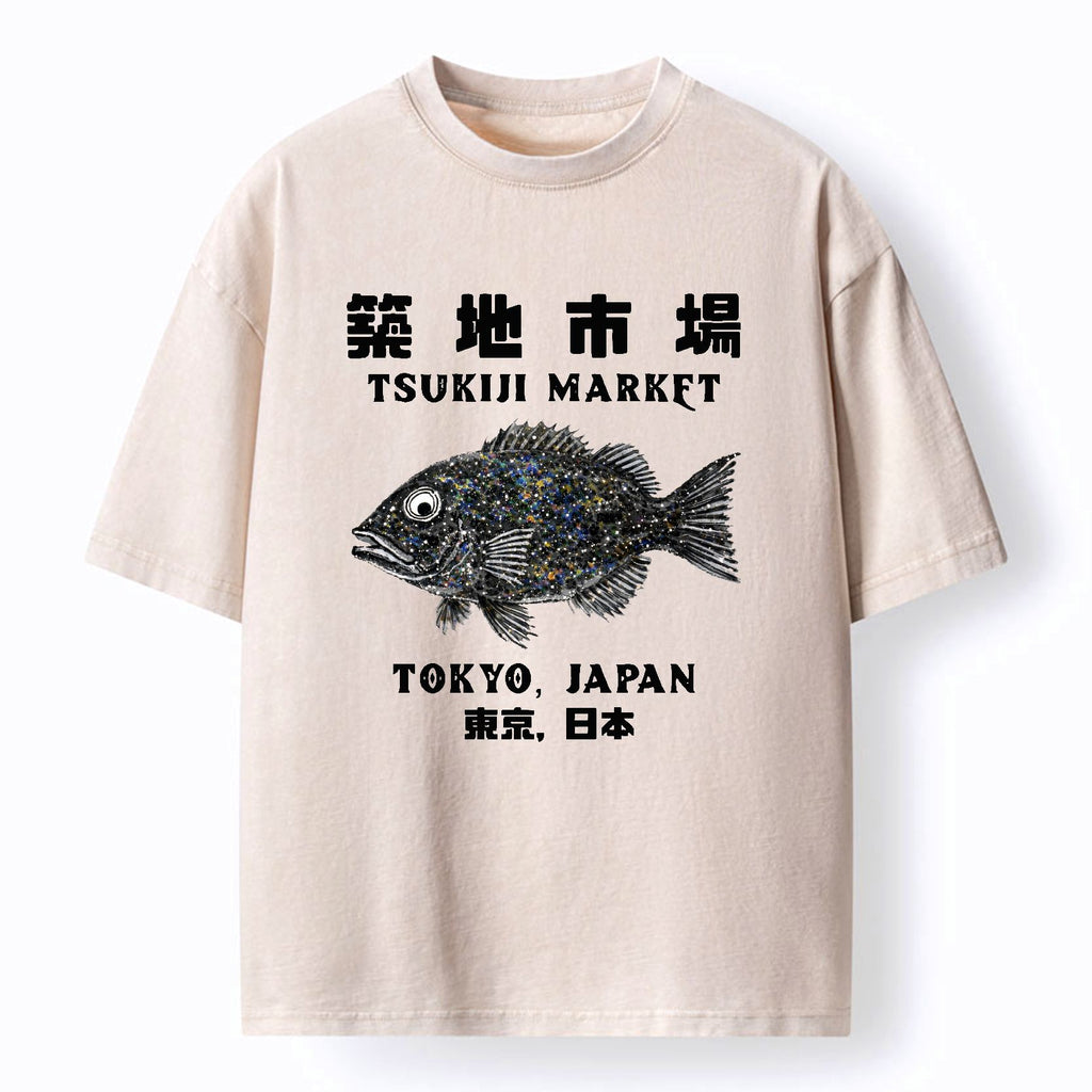 Tokyo Market Vintage Style T-Shirt