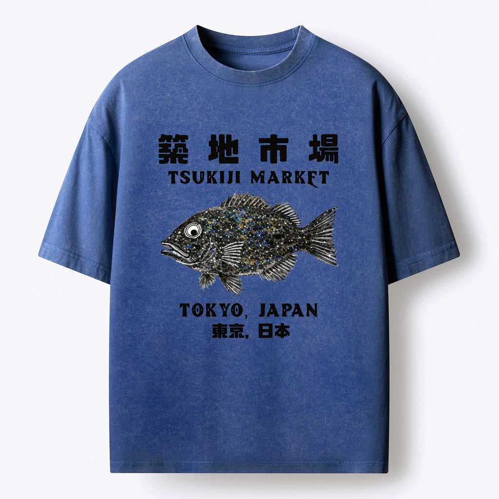 Tokyo Market Vintage Style T-Shirt