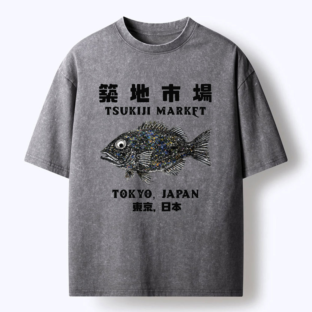 Tokyo Market Vintage Style T-Shirt