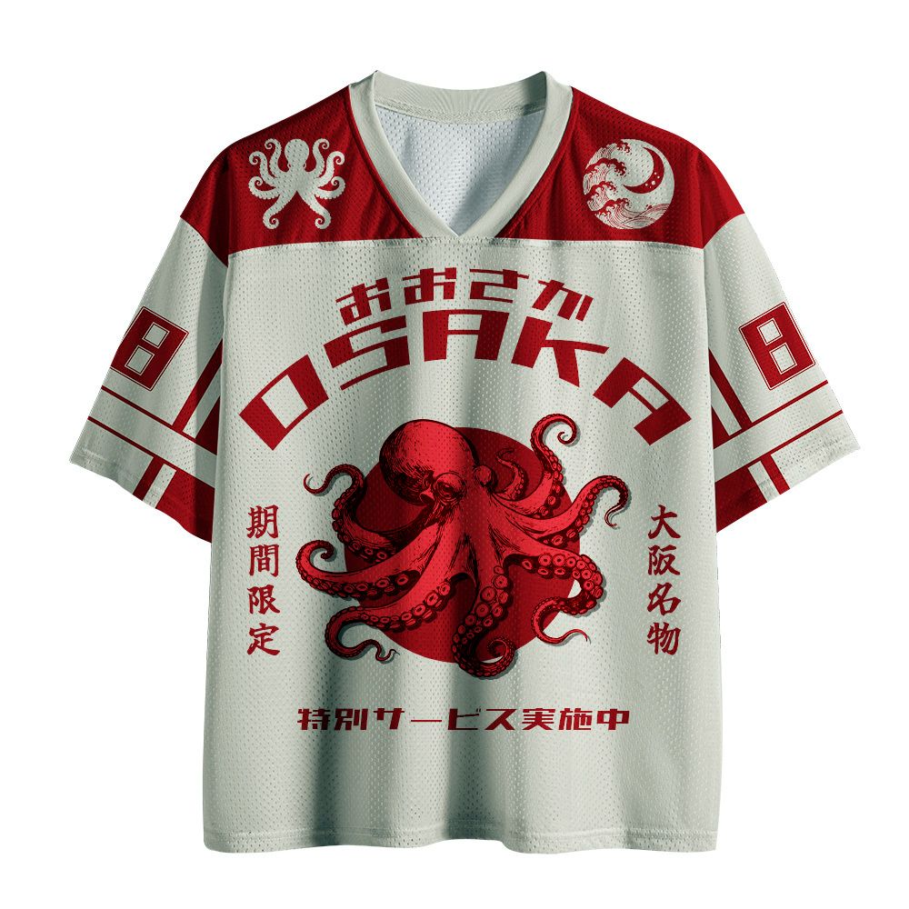 Funny Octopus Osaka Japan Mesh Jersey