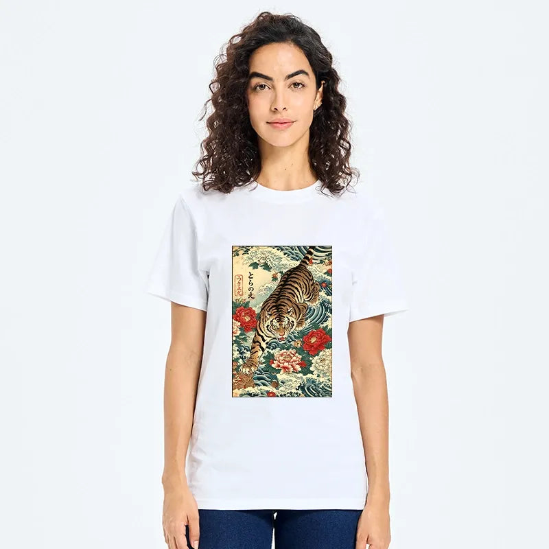 Kyoto-Lion Retro Wave Tiger Classic T-Shirt
