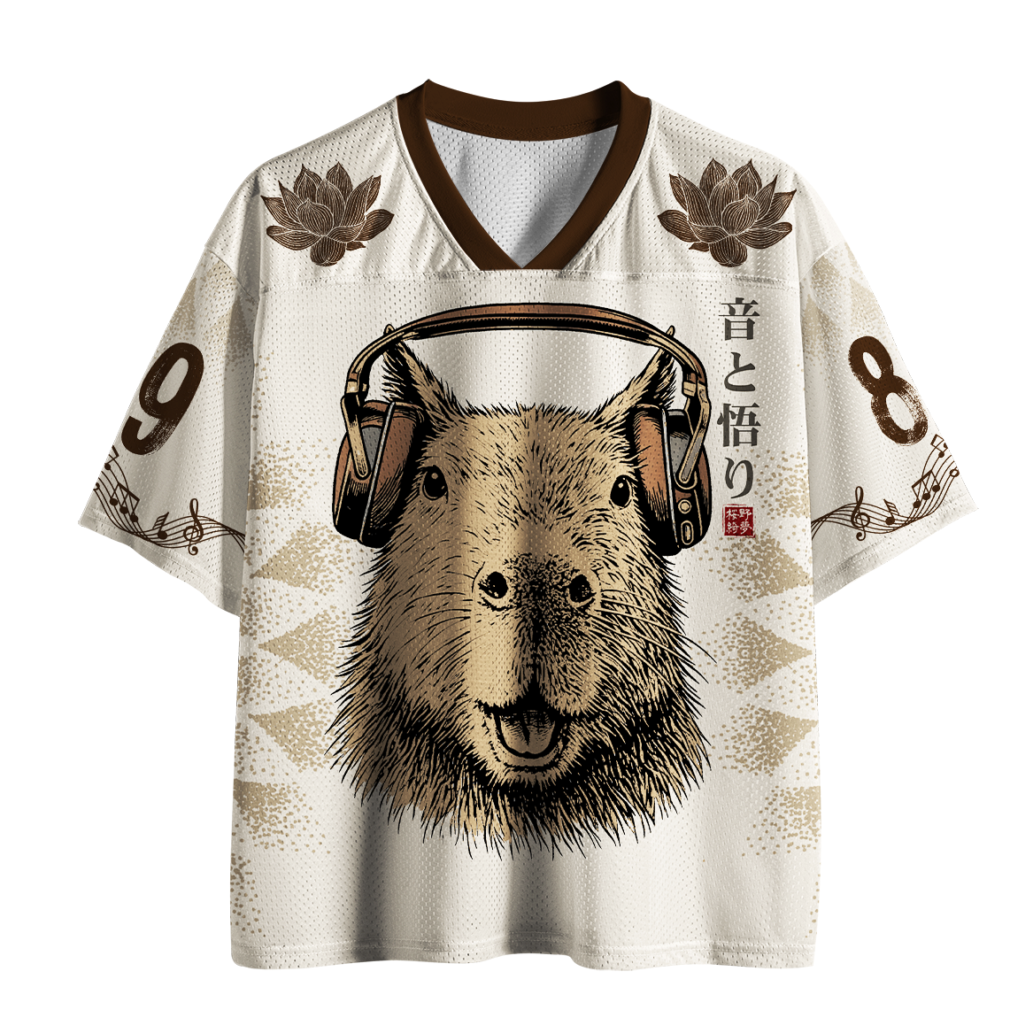 Retro Capybara Mesh Jersey for Summer