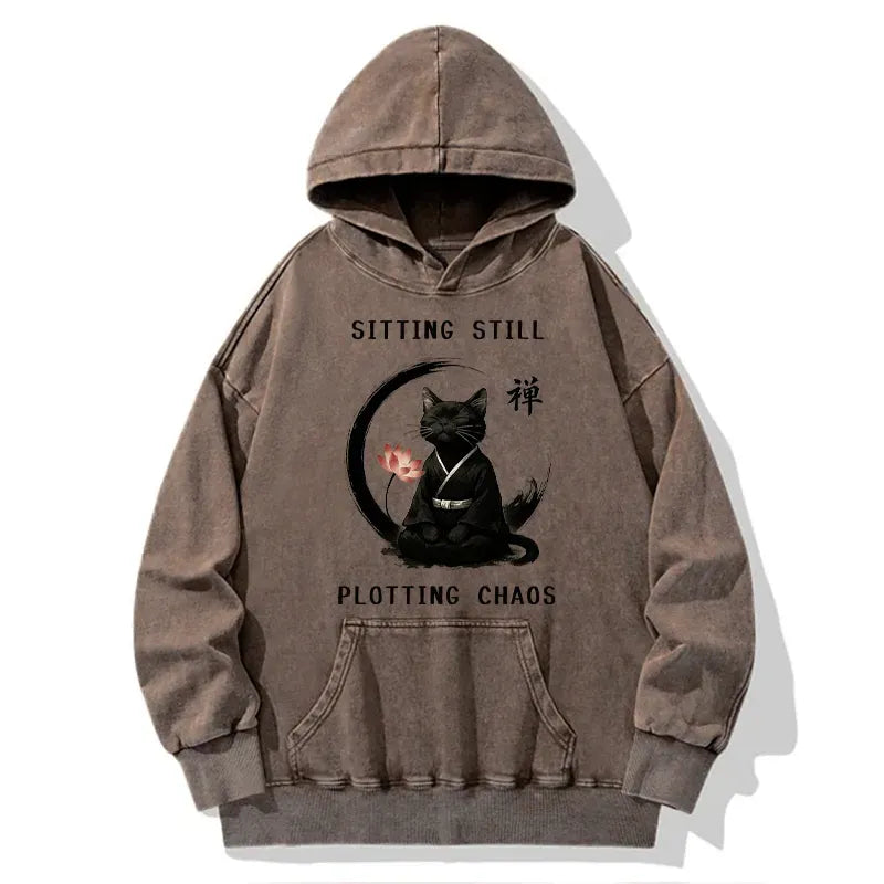 Funny Zen Cat Hoodie for Gift Idea