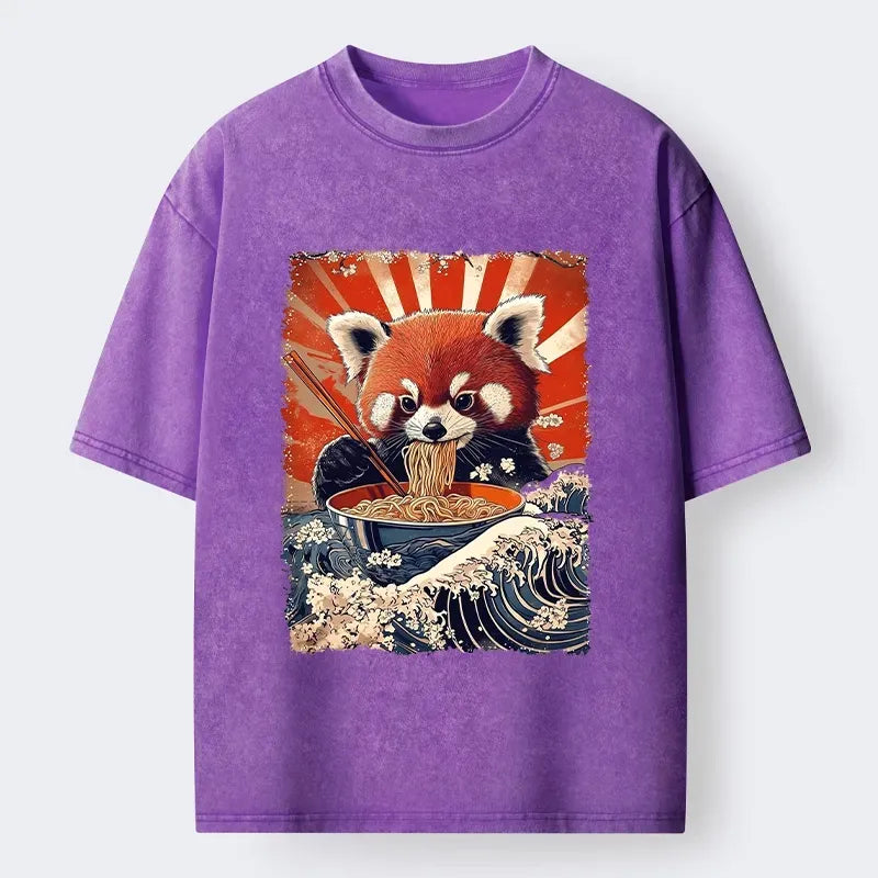 Red Panda Japanese T-Shirt for Daily Wear