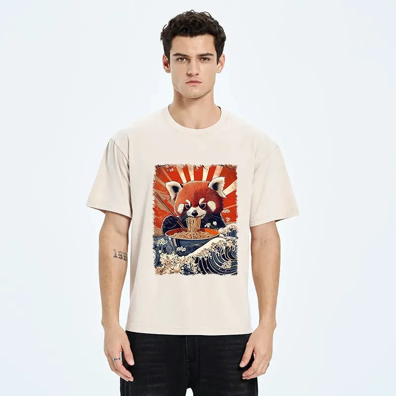 Red Panda Japanese T-Shirt for Daily Wear