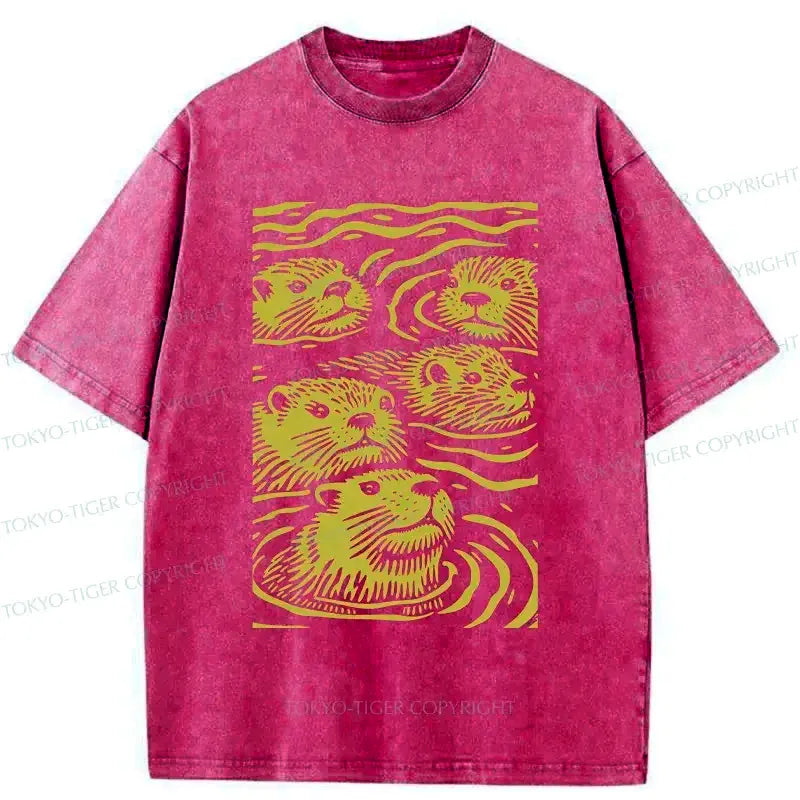 Vintage Kyoto Lion Washed Tee for Daily Wear