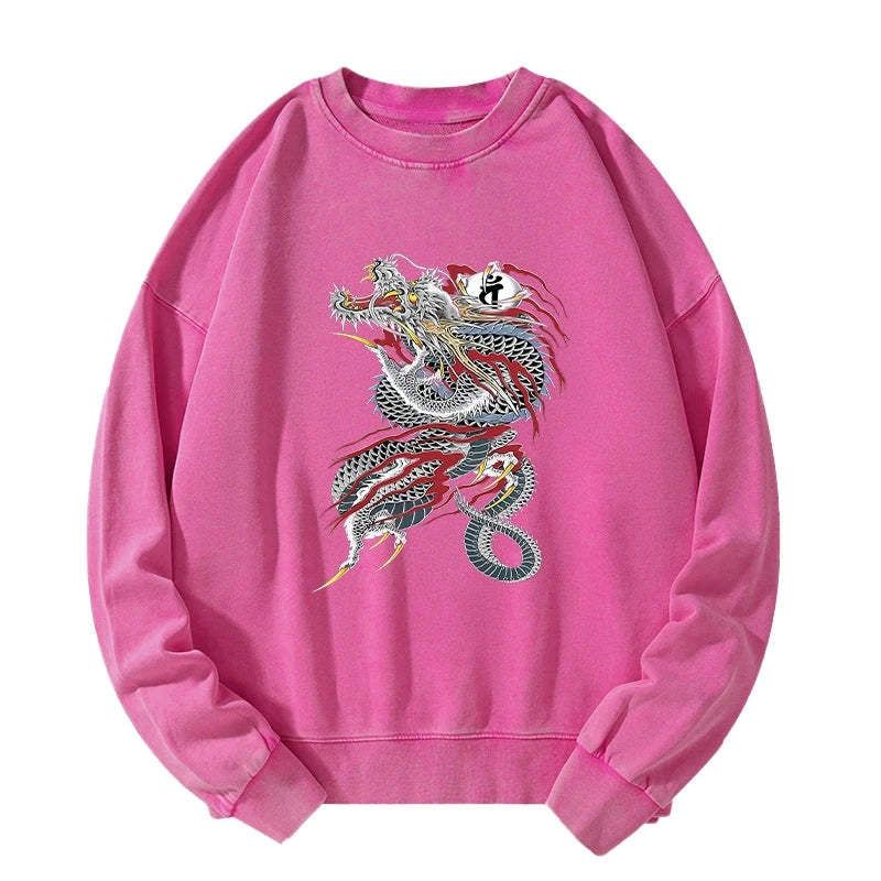 traditional japanese dragon sweatshirt comfortable fit