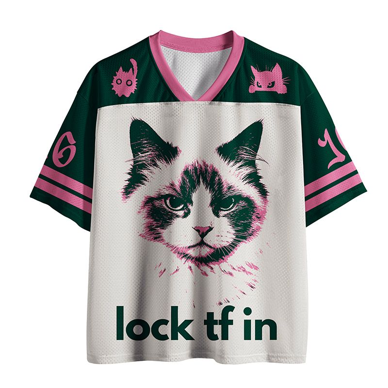 Japanese Cat Mesh Jersey for Daily Wear