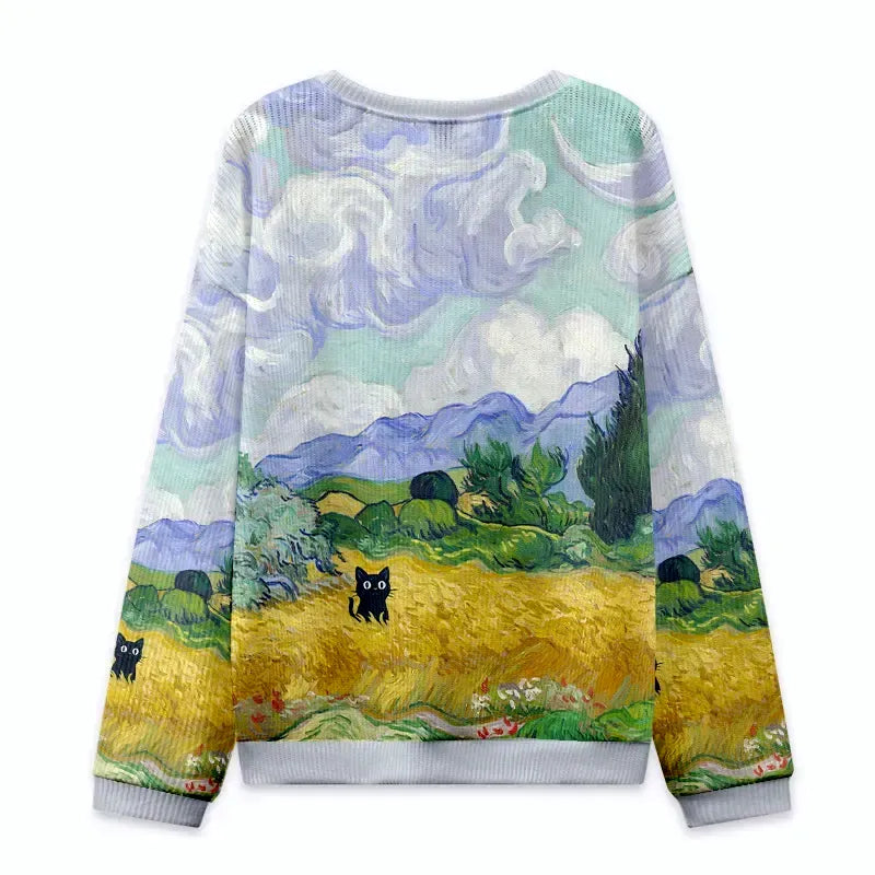 Black Cat Christmas Ugly Sweatshirt for Holiday
