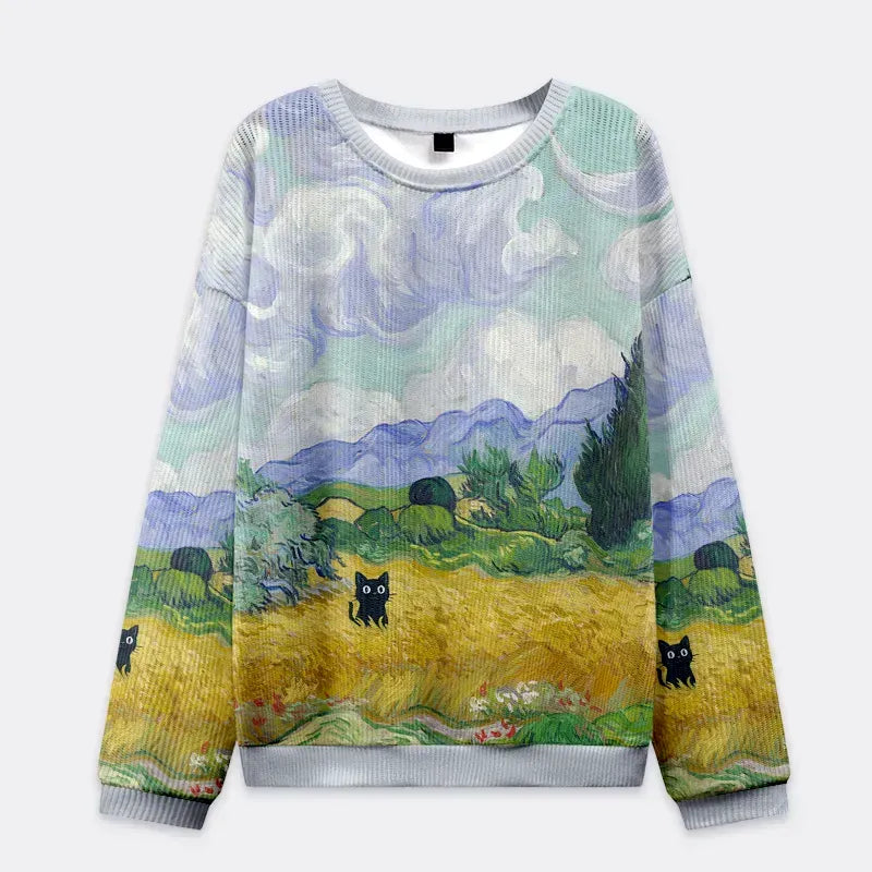 Japanese Vintage Cat Sweatshirt Best Seller