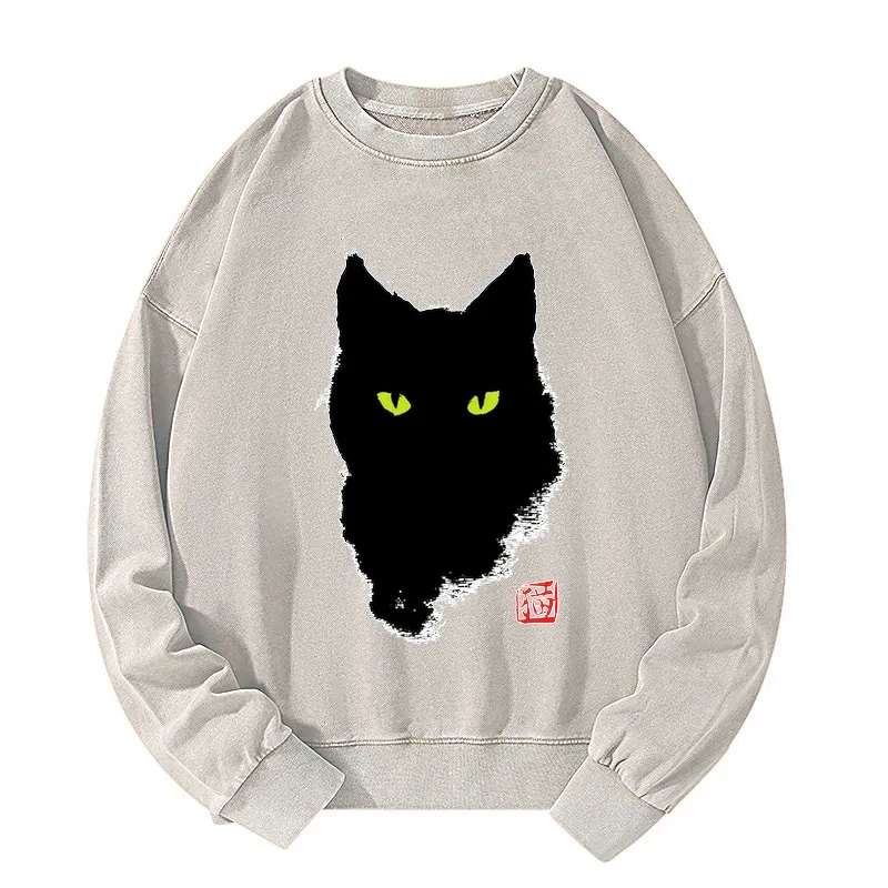 japanese cat sweatshirt for daily wear