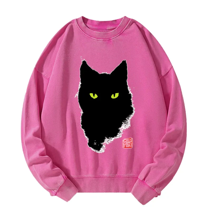 vintage washed cat sweatshirt on sale