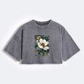 Washed Crop T-Shirt Ukiyoe Style Best Seller