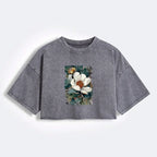 Washed Crop T-Shirt Ukiyoe Style Best Seller