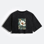 Washed Crop T-Shirt Ukiyoe Style Best Seller