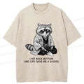 Funny raccoon shovel t-shirt for weekend