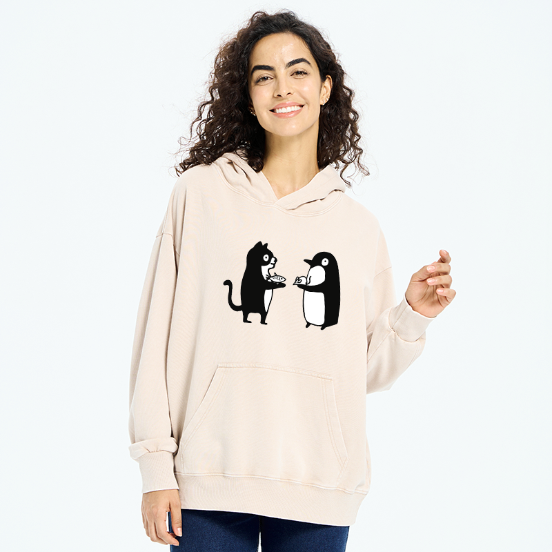 Kyoto-Lion Funny Food Swaps Washed Hoodie