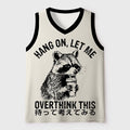 Kyoto-Lion Overthink Raccoon Mesh Tank Top