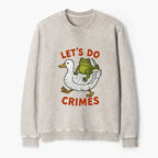 Kyoto-Lion Frog Ready To Commit Crime Washed Terry Sweatshirt