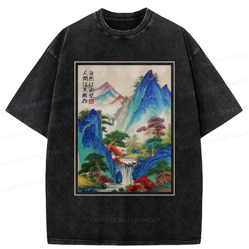 Vintage Japanese Landscape Unisex Tee