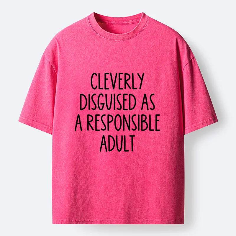 Kyoto-Lion Funny Adult Mode Meme Washed T-Shirt