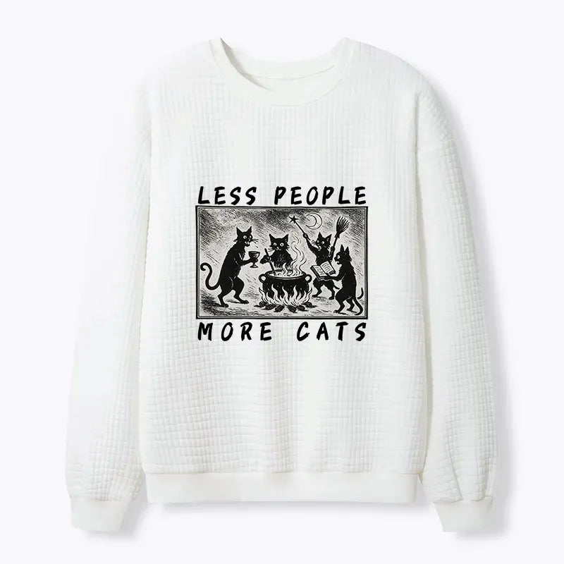 Japanese Cat Waffle Sweatshirt for Streetwear