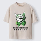 St Patrick's Day Cat Washed T-Shirt
