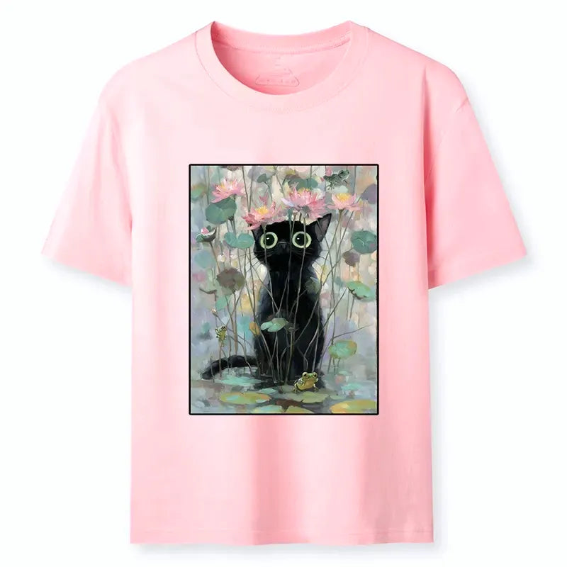 Japanese vintage cat tee on sale
