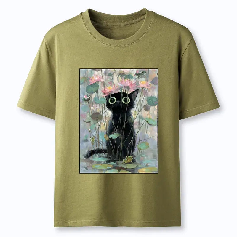 Japanese vintage cat tee on sale
