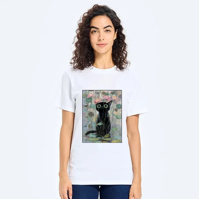 Japanese vintage cat tee on sale