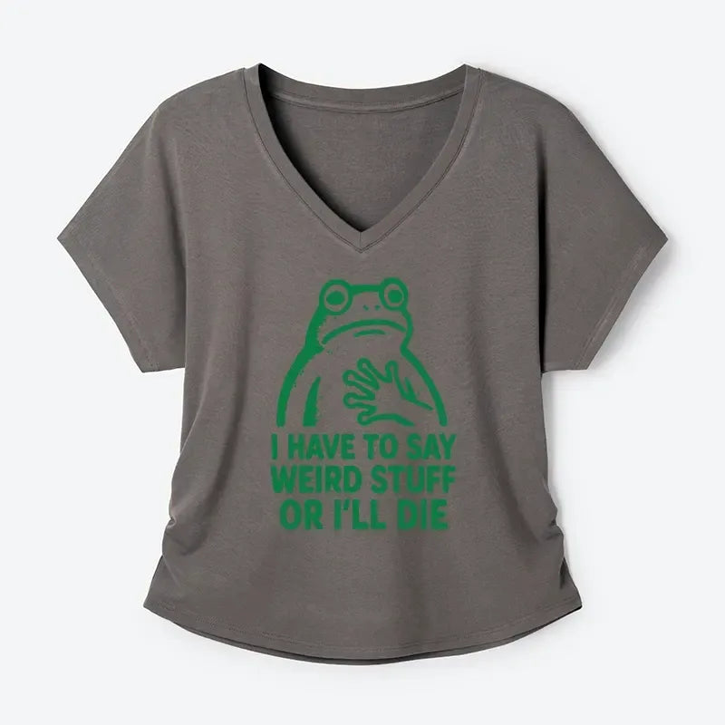 Kyoto-Lion Weird Frog Funny Meme Modal Dolman Sleeve T-Shirt