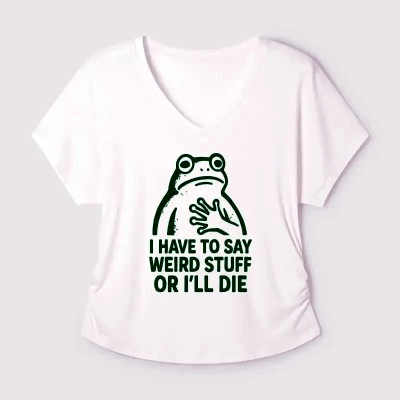 funny frog meme t-shirt for women