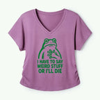 funny frog meme t-shirt for women