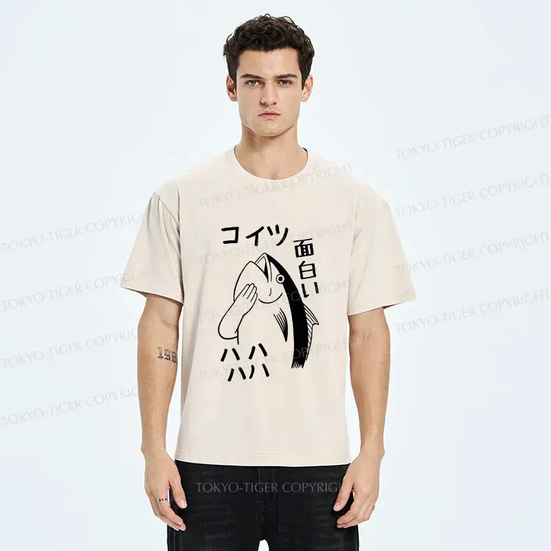 Japanese Streetwear Washed Cotton Tee