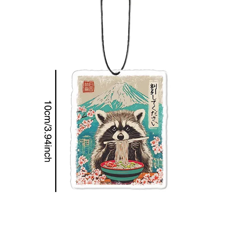 funny raccoon car air freshener gift idea