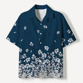falling petals cuban collar shirt
