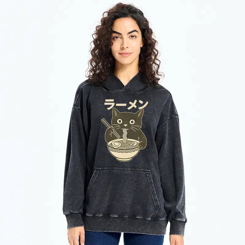 Japanese Cat Ramen Unisex Hoodie