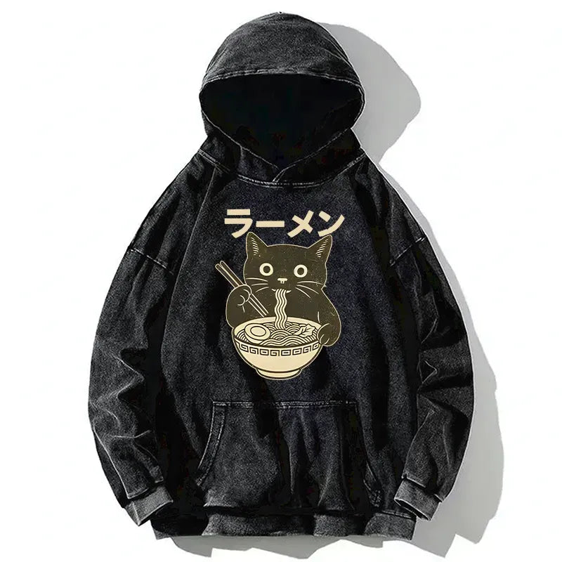 Japanese Cat Ramen Unisex Hoodie
