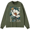 Japanese Ukiyoe Washed Long Sleeve T-Shirt