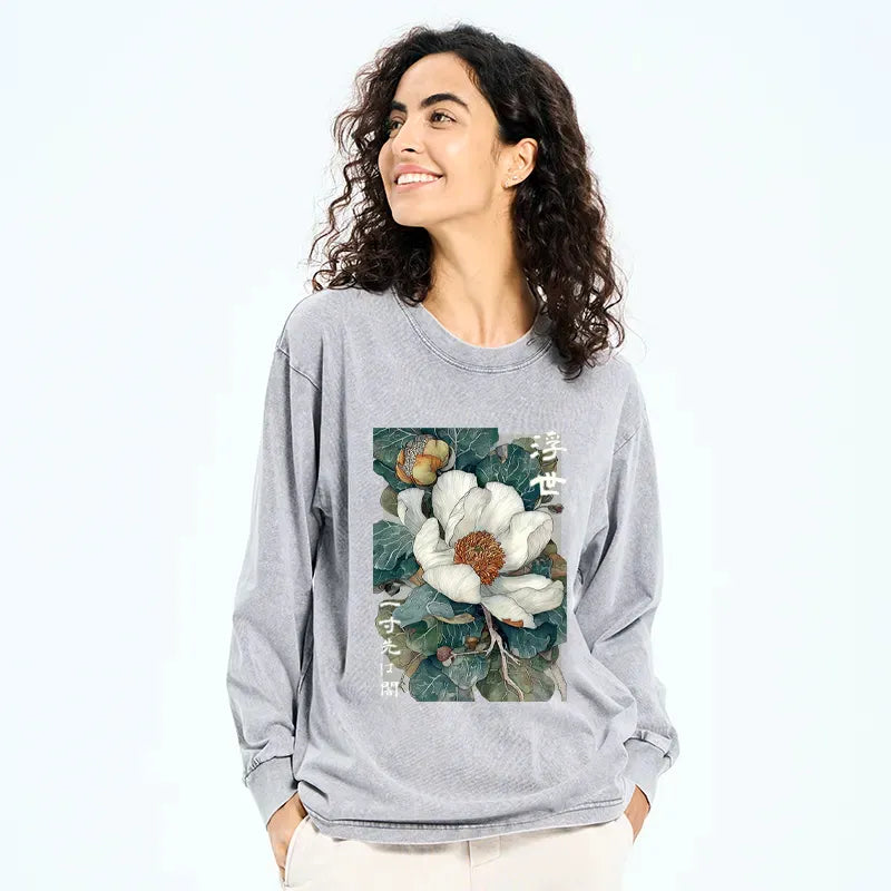 Kyoto Lion Magnolia Flower Unisex Tee
