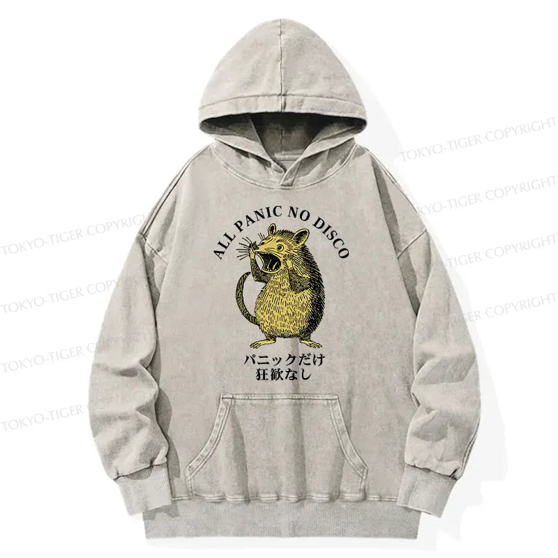 Kyoto-Lion All Panic No Disco Washed Hoodie