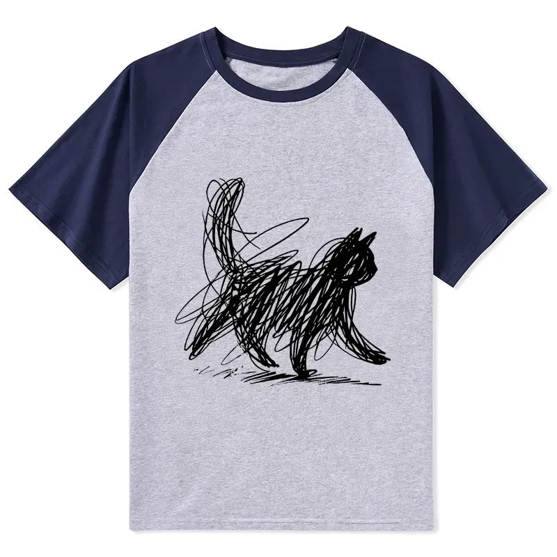 Ukiyo-e Cat Art Casual T-Shirt