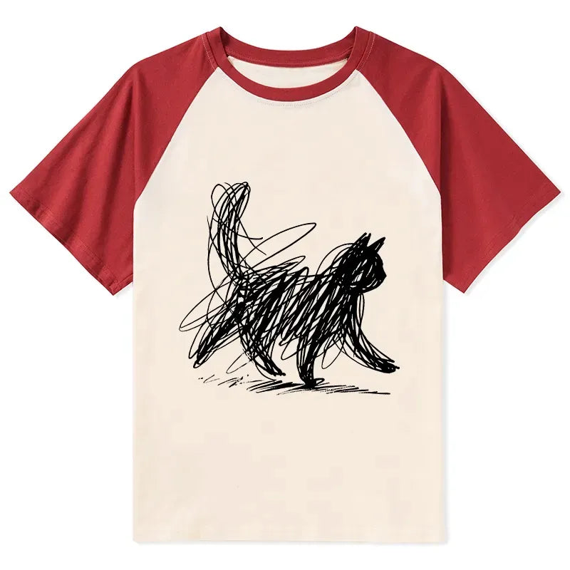 Ukiyo-e Cat Art Casual T-Shirt